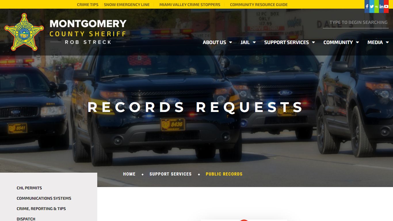 Records Requests - Montgomery County Sheriff's Office, Ohio